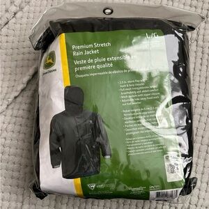 John Deere Black Premium Raincoat